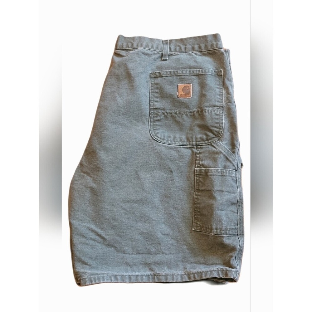 VTG Carhartt Dunagree Jean Shorts Men's 46 Olive Y2k Workwear